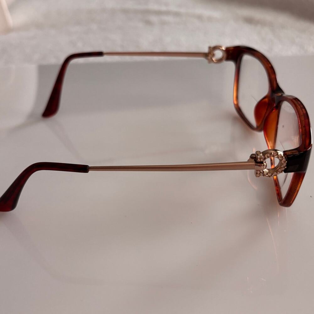 Salvatore Ferragamo Eyeglasses Frames Rhinestone Tortoise Shell SF2705R Academia - Picture 4 of 10